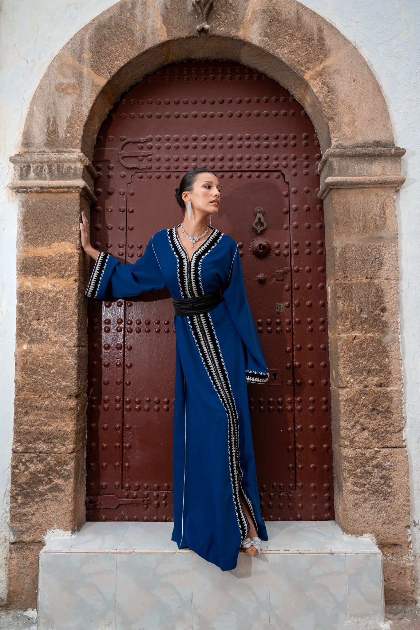 Caftan bleu marine