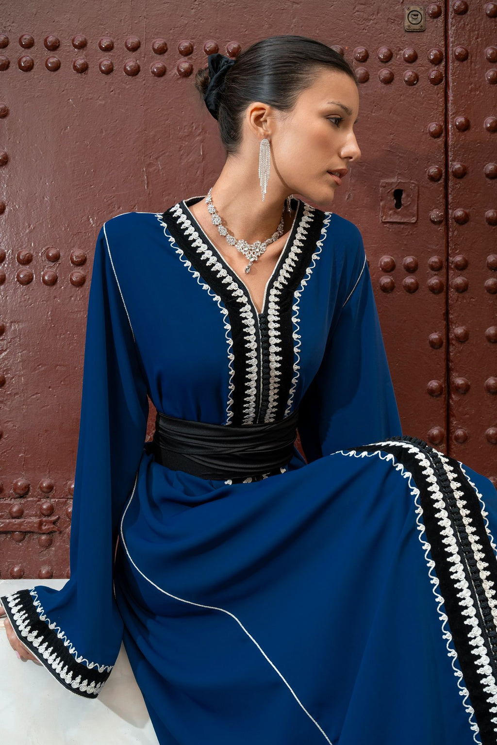 Caftan bleu marine